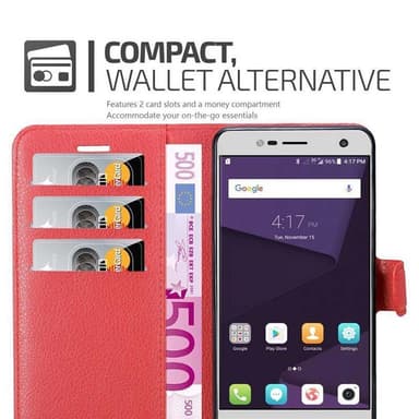 ZTE Blade V8 MINI Plånboksfodral Skal (Röd)