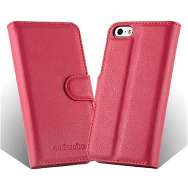 iPhone 5 / 5S / SE 2016 Plånboksfodral Skal (Röd)