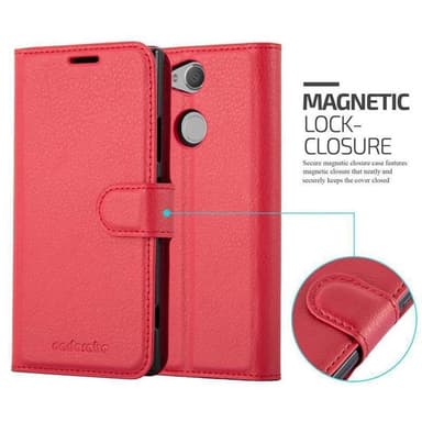 Sony Xperia XA2 Plånboksfodral Skal (Röd)