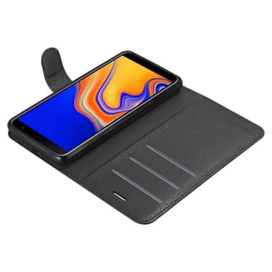 Samsung Galaxy J6 PLUS Plånboksfodral Skal (Svart)