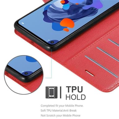 Huawei MATE 30 LITE Plånboksfodral Skal (Röd)