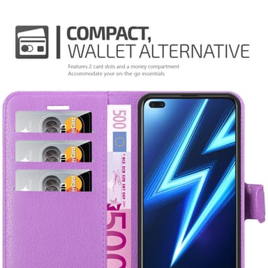 Realme 6 PRO Plånboksfodral Skal (Lila)
