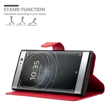 Sony Xperia XA2 Plånboksfodral Skal (Röd)