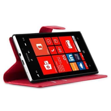 Nokia Lumia 925 Plånboksfodral Skal (Röd)