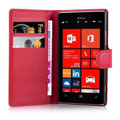 Nokia Lumia 925 Plånboksfodral Skal (Röd)