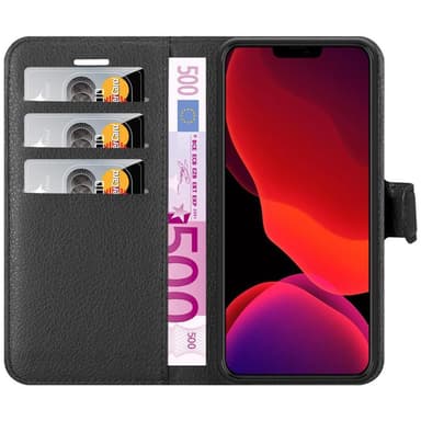 iPhone 12 PRO MAX Plånboksfodral Skal (Svart)