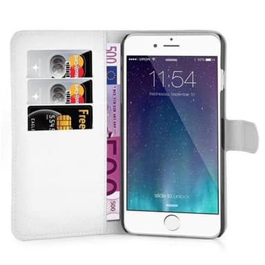 iPhone 6 PLUS / 6S PLUS Plånboksfodral Skal (Vit)