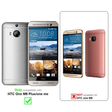 HTC ONE M9 PLUS / ONE ME Plånboksfodral Skal (Svart)