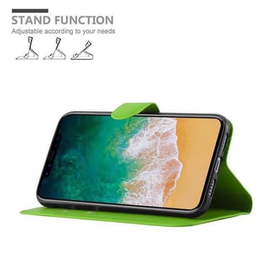 iPhone X / XS Plånboksfodral Skal (Grön)
