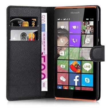 Nokia Lumia 540 Plånboksfodral Skal (Svart)