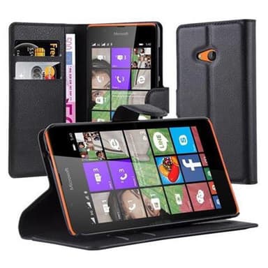 Nokia Lumia 540 Plånboksfodral Skal (Svart)