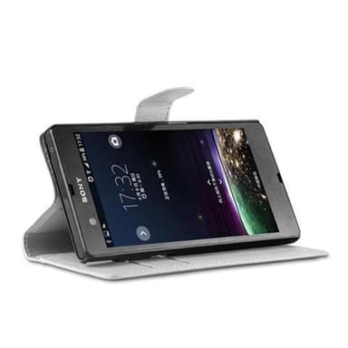 Sony Xperia Z Plånboksfodral Skal (Vit)