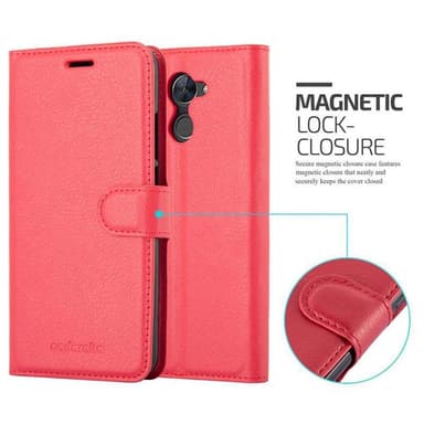 Huawei Enjoy 7 PLUS Plånboksfodral Skal (Röd)