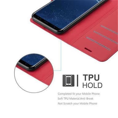 Samsung Galaxy S8 Plånboksfodral Skal (Röd)
