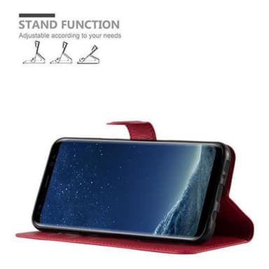 Samsung Galaxy S8 Plånboksfodral Skal (Röd)