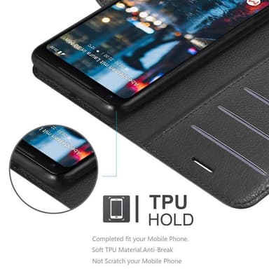 Google PIXEL 2 XL Plånboksfodral Skal (Svart)