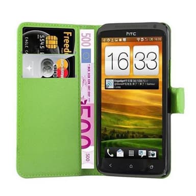 HTC ONE X / X+ Plånboksfodral Skal (Grön)