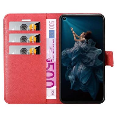 Honor 20 PRO Plånboksfodral Skal (Röd)