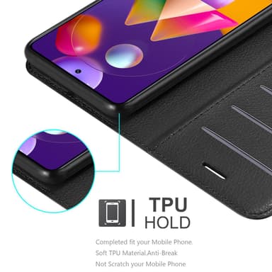 Samsung Galaxy M31s Plånboksfodral Skal (Svart)