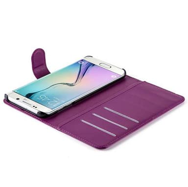 Samsung Galaxy S6 EDGE Plånboksfodral Skal (Lila)