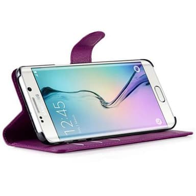 Samsung Galaxy S6 EDGE Plånboksfodral Skal (Lila)