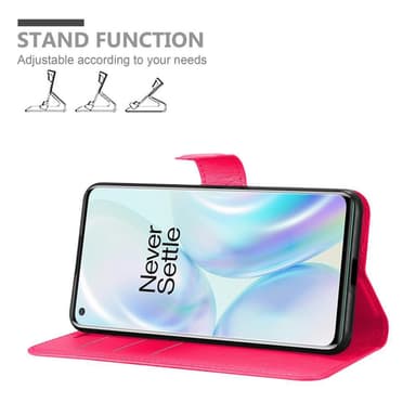 OnePlus 8 Plånboksfodral Skal (Rosa)