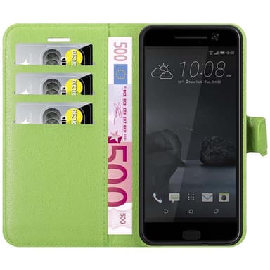 HTC ONE M10 Plånboksfodral Skal (Grön)