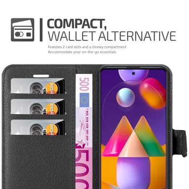 Samsung Galaxy M31s Plånboksfodral Skal (Svart)