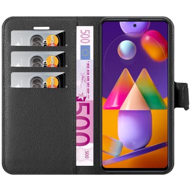 Samsung Galaxy M31s Plånboksfodral Skal (Svart)
