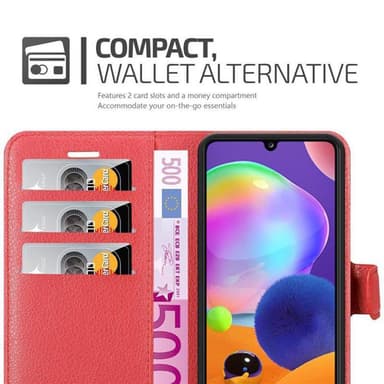 Samsung Galaxy A31 Plånboksfodral Skal (Röd)