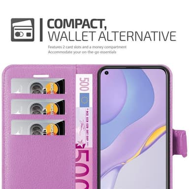 Huawei NOVA 7 5G Plånboksfodral Skal (Lila)