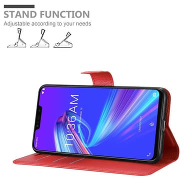 Asus ZenFone MAX M2 Plånboksfodral Skal (Röd)