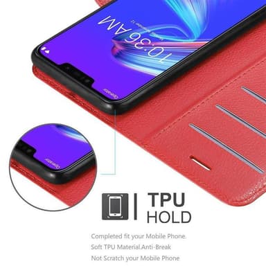 Asus ZenFone MAX M2 Plånboksfodral Skal (Röd)