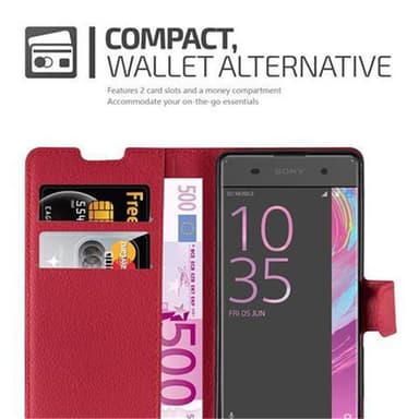 Sony Xperia XA Plånboksfodral Skal (Röd)