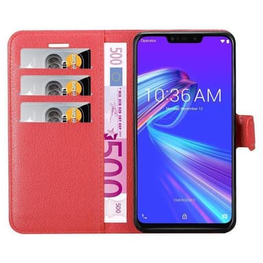 Asus ZenFone MAX M2 Plånboksfodral Skal (Röd)