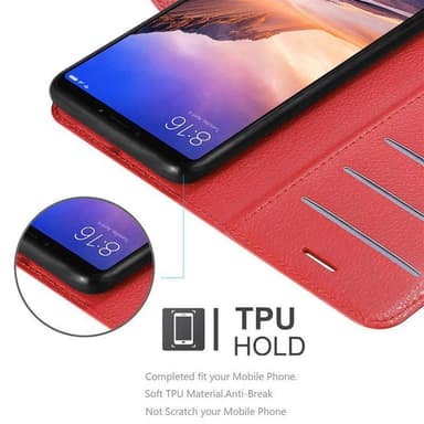 Xiaomi Mi MAX 3 Plånboksfodral Skal (Röd)