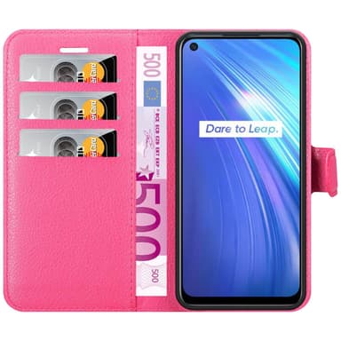 Realme 6 4G / 6s Plånboksfodral Skal (Rosa)