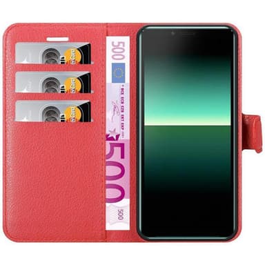 Sony Xperia 10 II Plånboksfodral Skal (Röd)