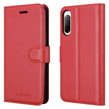 Sony Xperia 10 II Plånboksfodral Skal (Röd)