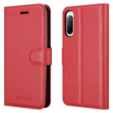 Sony Xperia 10 II Plånboksfodral Skal (Röd)