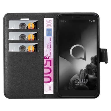 Alcatel 1C 2019 Plånboksfodral Skal (Svart)