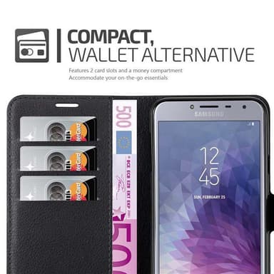 Samsung Galaxy J4 2018 Plånboksfodral Skal (Svart)