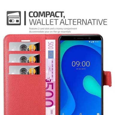 WIKO Y80 Plånboksfodral Skal (Röd)