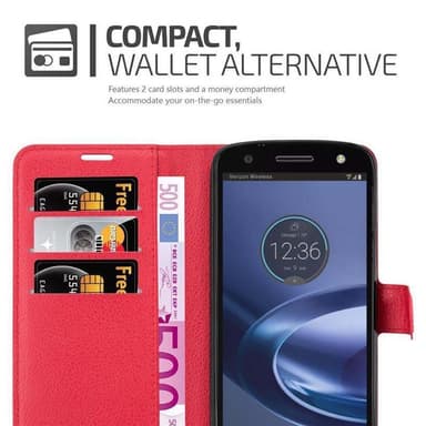 Motorola MOTO Z FORCE Plånboksfodral Skal (Röd)