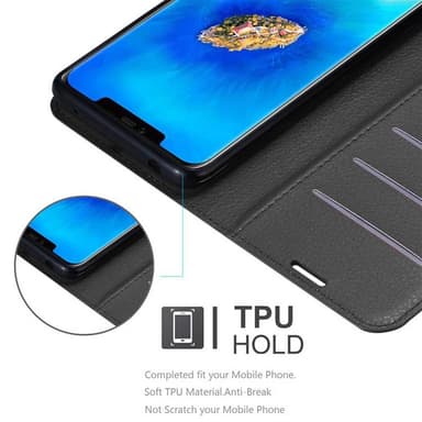 Huawei MATE 20 PRO Plånboksfodral Skal (Svart)