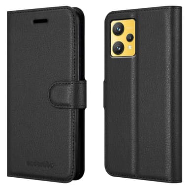 Realme 9 4G / 9 PRO+ Plånboksfodral Skal (Svart)