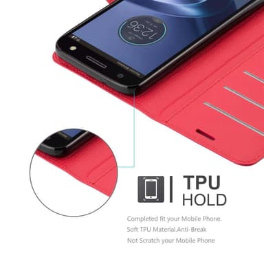 Motorola MOTO Z FORCE Plånboksfodral Skal (Röd)