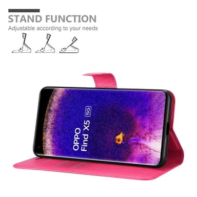Oppo FIND X5 Plånboksfodral Skal (Rosa)