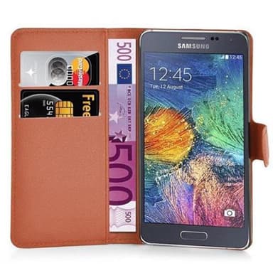 Samsung Galaxy A7 2015 Plånboksfodral Skal (Brun)