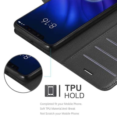 Xiaomi Mi 8 PRO Plånboksfodral Skal (Svart)